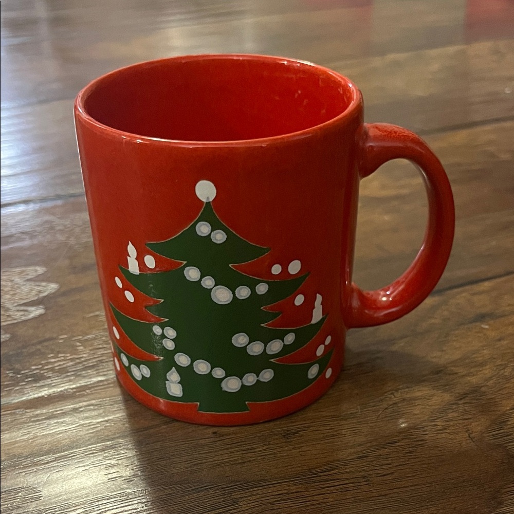 Festive Waechtersbach Red Christmas Tree Mug